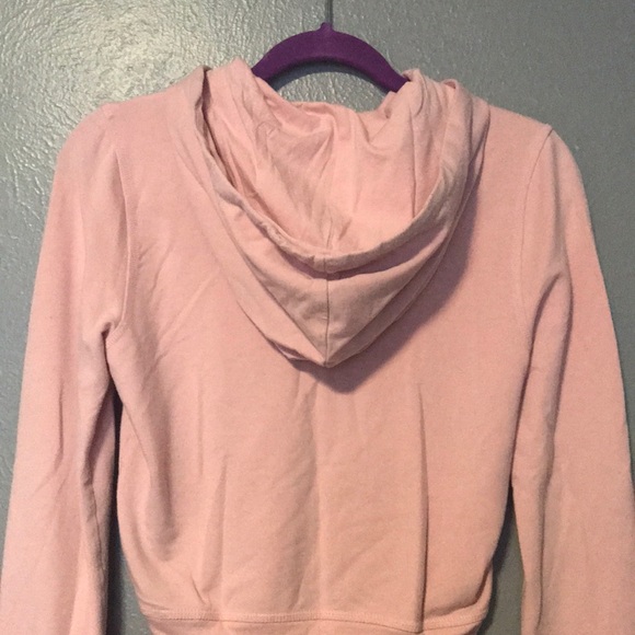 Baby Pink Full Zip Thin Hoodie - Picture 2 of 3